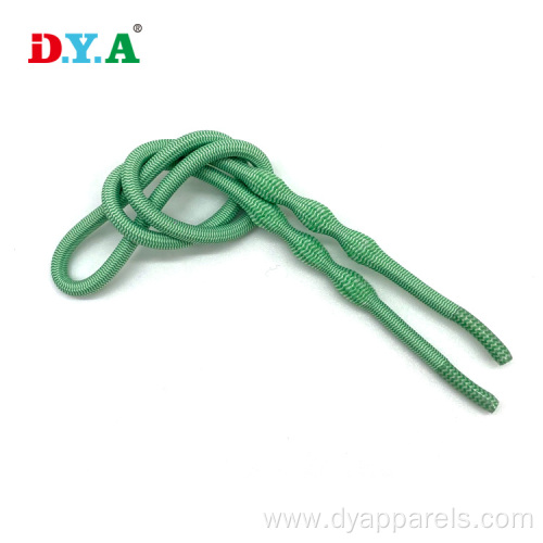 High Durable Round Green No Tie Elastic Shoelace